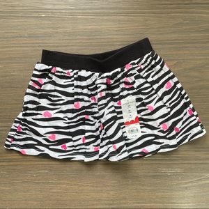 NWT white zebra print Jumping Beans scooter/skort